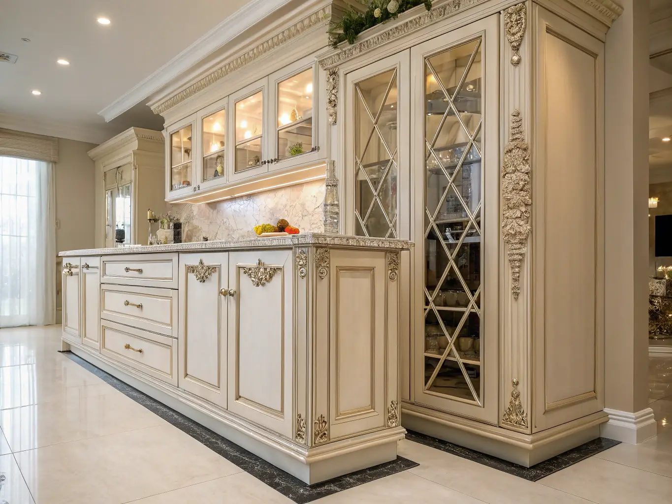 A beautifully designed Tibi Soli cabinet installation in a modern kitchen, highlighting the craftsmanship and premium materials.